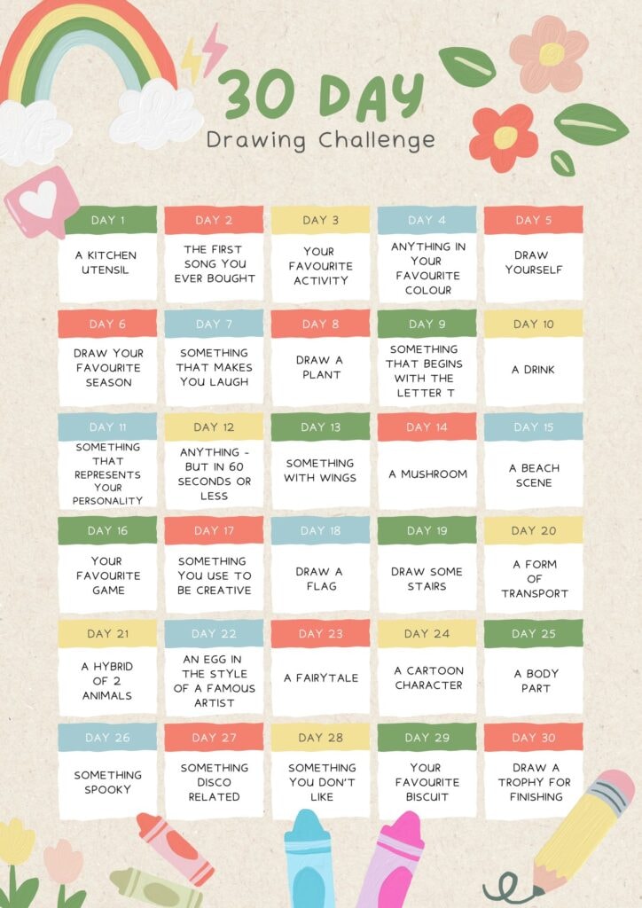 2025 30 Day Drawing Challenge
